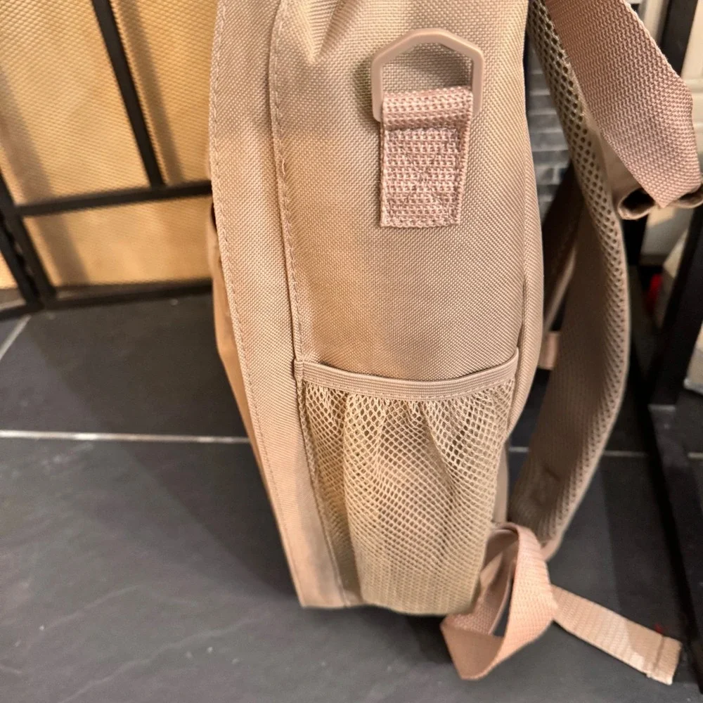PAXMAN Tan Canvas Insulated‎ Backpack with Multiple Pockets and Padded Straps